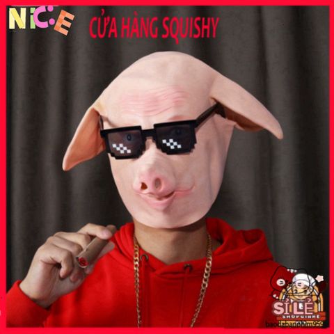 Mặt Nạ Chó Ngáo Husky - Phụ Kiện Hóa Trang Halloween, TikTok, Cosplay Sói Đáng Yêu, Latex Thân Thiện Môi Trường