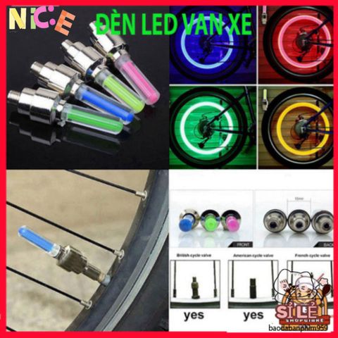Đèn LED Neon Phát Sáng Gắn Nắp Van Bánh Xe Đạp, Xe Máy & Ô Tô - Phụ Kiện Độc Đáo, Tạo Kiểu Dáng Nổi Bật, An Toàn Khi Di Chuyển