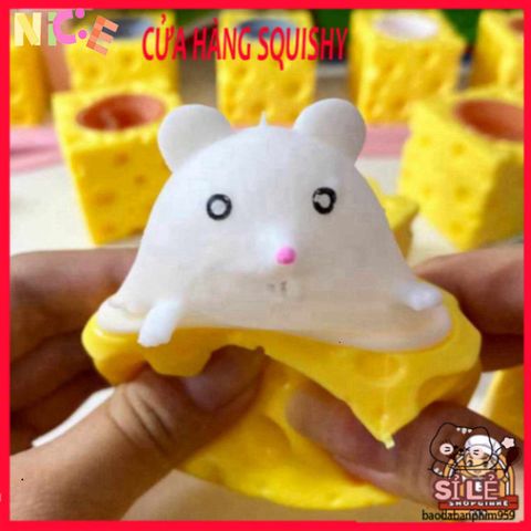 Đồ Chơi Bóp Phô Mai Chuột Cheese Mouse - Squishy Hài Hước Giải Trí Cho Trẻ Nhỏ, An Toàn & Dễ Thương