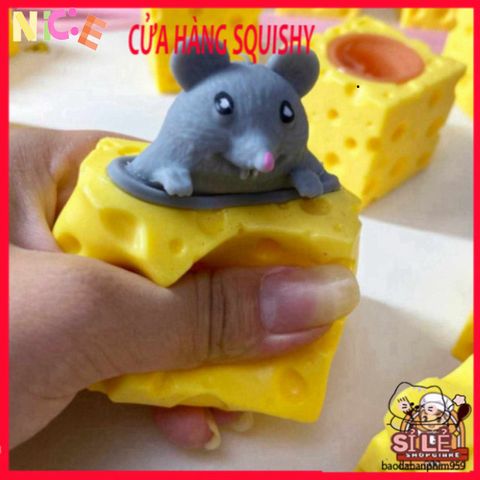 Đồ Chơi Bóp Phô Mai Chuột Cheese Mouse - Squishy Hài Hước Giải Trí Cho Trẻ Nhỏ, An Toàn & Dễ Thương