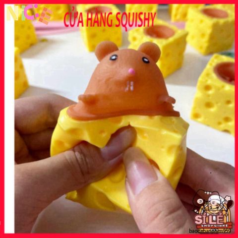 Đồ Chơi Bóp Phô Mai Chuột Cheese Mouse - Squishy Hài Hước Giải Trí Cho Trẻ Nhỏ, An Toàn & Dễ Thương
