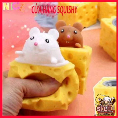 Đồ Chơi Bóp Phô Mai Chuột Cheese Mouse - Squishy Hài Hước Giải Trí Cho Trẻ Nhỏ, An Toàn & Dễ Thương