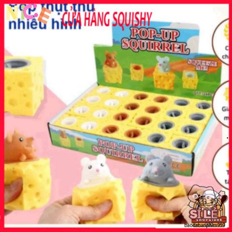 Đồ Chơi Bóp Phô Mai Chuột Cheese Mouse - Squishy Hài Hước Giải Trí Cho Trẻ Nhỏ, An Toàn & Dễ Thương