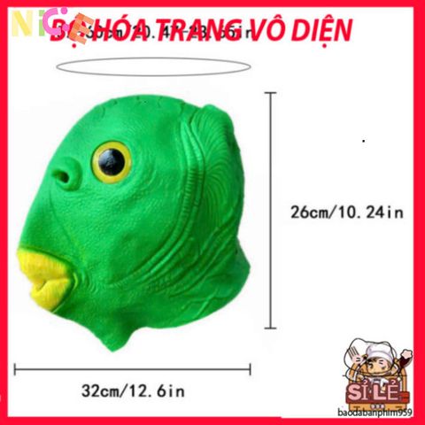 Mặt Nạ Cá Xanh Ngộ Nghĩnh - Phụ Kiện Độc Đáo Phong Cách Hacker Cho Trẻ Em, Thiết Kế Sang Trọng và An Toàn 2024