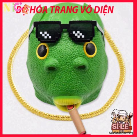 Mặt Nạ Cá Xanh Ngộ Nghĩnh - Phụ Kiện Độc Đáo Phong Cách Hacker Cho Trẻ Em, Thiết Kế Sang Trọng và An Toàn 2024
