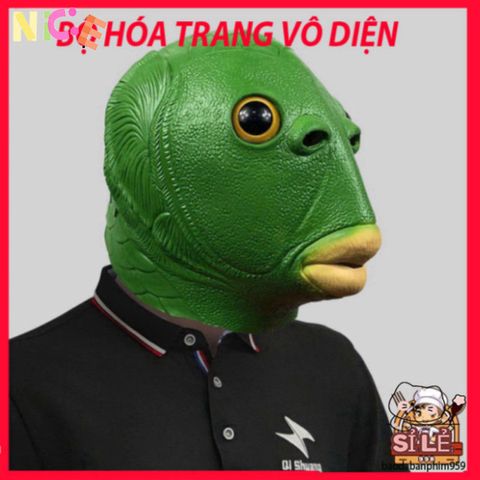Mặt Nạ Cá Xanh Ngộ Nghĩnh - Phụ Kiện Độc Đáo Phong Cách Hacker Cho Trẻ Em, Thiết Kế Sang Trọng và An Toàn 2024