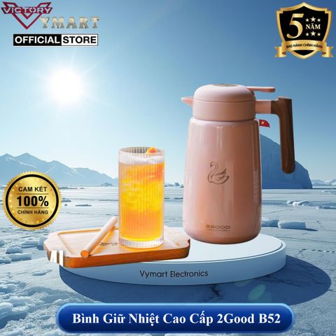 Bình Giữ Nhiệt Cao Cấp 2Good B52, Dung Tích 1.8L, Inox 304/316, Giữ Nóng Lạnh 24h, An Toàn, Bảo Hành 5 Năm