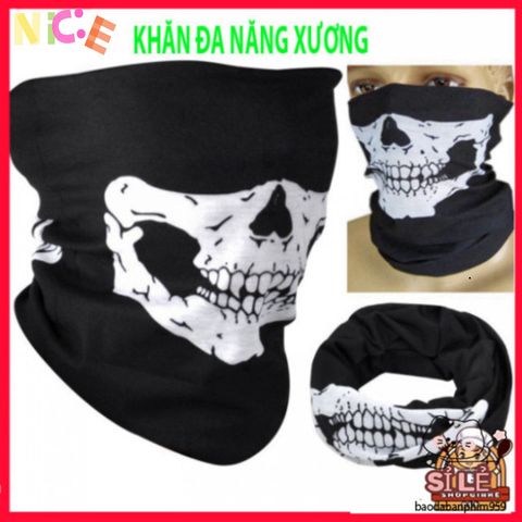 Khẩu Trang Đầu Lâu Thời Thượng - Khăn Phượt Đa Năng Chống Nắng, Chống Bụi, Thấm Mồ Hôi - Phụ Kiện Du Lịch Thời Trang