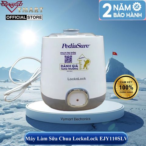 Máy Làm Sữa Chua Tự Động Lock&Lock EJY110SLV 1000ml - Uống Men Tại Nhà, Bảo Hành 24 Tháng, Thiết Kế Sang Trọng