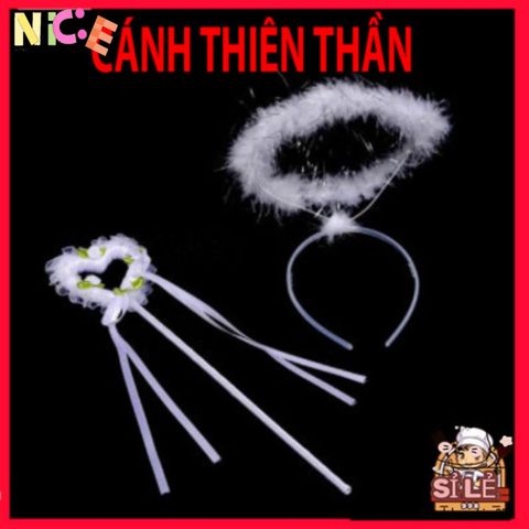 Bộ Băng Đô Cánh Thiên Thần Lông Vũ Trắng - Phụ Kiện Cosplay Lễ Hội Cho Bé, Thiết Kế Dễ Thương và Đem Lại Sự Nổi Bật