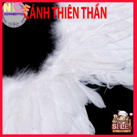 Cánh Lông Vũ Trẻ Em Màu Trắng - Đạo Cụ Tiệc Hóa Trang, Dây Đeo Tiện Lợi Cho Bé, Trang Phục Thiên Thần Đáng Yêu