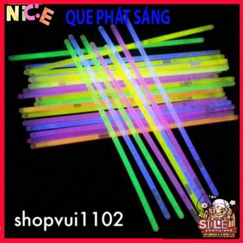 Que Thắp Sáng Đổi Màu - Bộ 100 Que Dạ Quang 20cm Cho Tiệc Sinh Nhật, Sự Kiện Ngoài Trời, Nhiều Màu Sắc Sáng Rực Rỡ