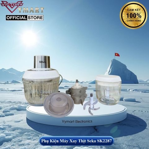 Phụ Kiện Cối và Lưỡi Dao Thay Thế cho Máy Xay Thịt Seka SK2287 - Hàng Chính Hãng, Tiện Lợi Cho Đánh Ruốc và Bóc Tỏi