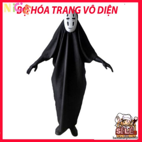 Set Trang Phục Cosplay Vô Diện Kaonashi - Phim Spirited Away cho Trẻ Em và Người Lớn - Hóa Trang Anime Độc Đáo, Gợi Nhớ Kỳ Diệu