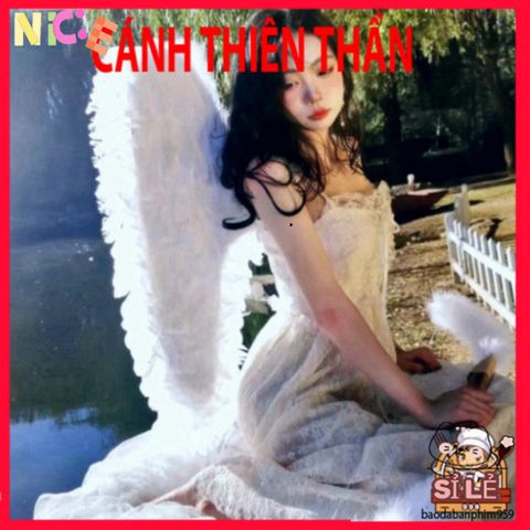 Cánh Thiên Thần Trắng Lông Vũ Cho Halloween & Tiệc Tùng - Phụ Kiện Cosplay Độc Đáo, Hoàn Hảo Cho Video TikTok