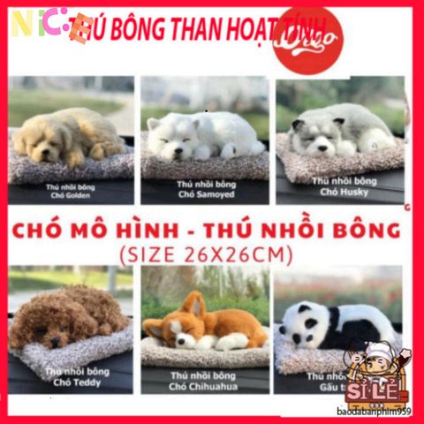 Thú Nhồi Bông Chó Orgo New - Lõi Than Hoạt Tính Khử Mùi và Lọc Không Khí, Trang Trí Xe Hơi và Nhà Cửa, Quà Tặng Dễ Thương