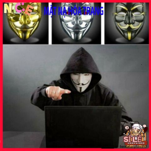 Mặt nạ V for Vendetta - Phụ kiện hóa trang độc đáo cho Halloween và sự kiện cosplay, biểu tượng tự do và nổi loạn.