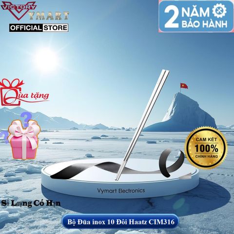 Bộ Đũa inox 10 Đôi Haatz HCS079 (CIM316) - Đũa inox 316L Siêu Bền, An Toàn, Bảo Hành 24 Tháng