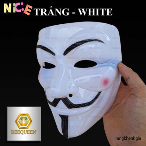 Bộ Đôi Mặt Nạ Thằng Hề Vàng & Trắng - Phong Cách Cá Tính Hacker Anonymous Cho Tiệc Hóa Trang Và Lễ Hội