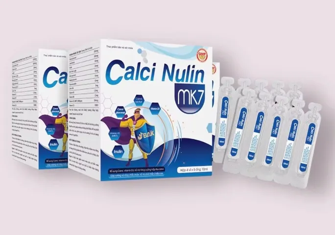 Viên uống Calci Nulin MK7 - Hỗ trợ xương răng chắc khỏe, bổ sung Vitamin D3, K2, Canxi cho trẻ em và người lớn - Hộp 20 viên