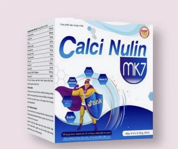 Viên uống Calci Nulin MK7 - Hỗ trợ xương răng chắc khỏe, bổ sung Vitamin D3, K2, Canxi cho trẻ em và người lớn - Hộp 20 viên