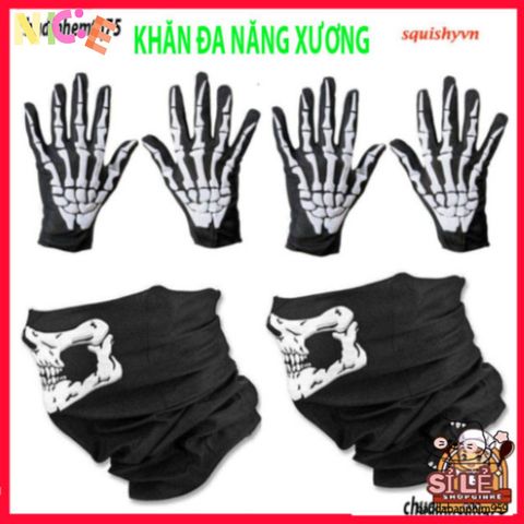 Khẩu Trang Đầu Lâu Xương & Khăn Đa Năng 50cm - Thời Trang Cool Cho Chuyến Đi Ngoài Trời & Bảo Vệ Sức Khỏe