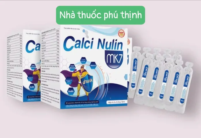 Viên uống Calci Nulin MK7 - Hỗ trợ xương răng chắc khỏe, bổ sung Vitamin D3, K2, Canxi cho trẻ em và người lớn - Hộp 20 viên