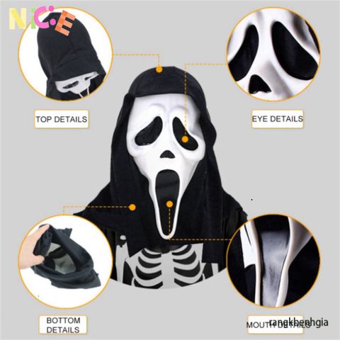 Mặt nạ La Hét Prank Ghostface - Phụ Kiện Trang Trí Kinh Dị Halloween và Cosplay - Độc Đáo, Thú Vị, Sáng Tạo