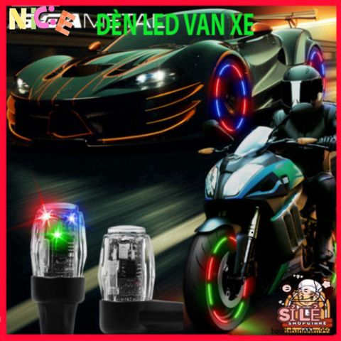 Bộ 4 Nắp Van Đèn LED SEAMETAL Phát Sáng - Phụ Kiện Trang Trí Lốp Ô Tô, Xe Máy, Xe Đạp Đa Màu Sắc, Cảm Biến Rung Thông Minh