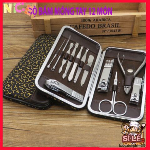 Bộ Dụng Cụ Chăm Sóc Móng 12 Món Chuyên Nghiệp - Tiện Ích Tại Nhà, Cắt Móng Tay & Chân Đẹp Tự Tin