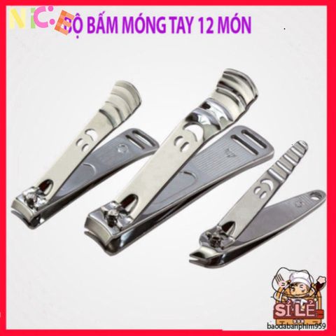 Bộ Dụng Cụ Chăm Sóc Móng 12 Món Chuyên Nghiệp - Tiện Ích Tại Nhà, Cắt Móng Tay & Chân Đẹp Tự Tin