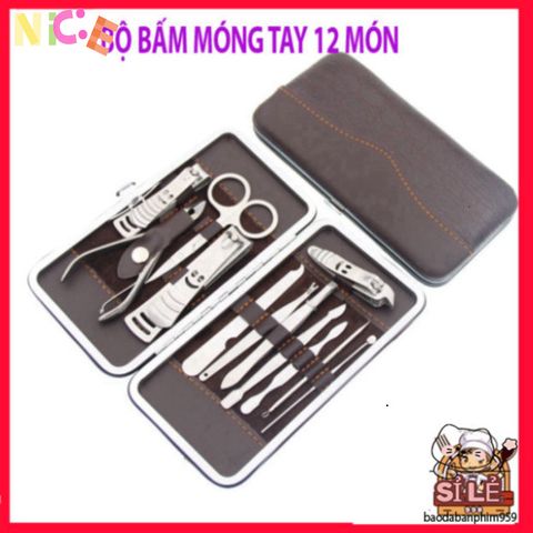 Bộ Dụng Cụ Chăm Sóc Móng 12 Món Chuyên Nghiệp - Tiện Ích Tại Nhà, Cắt Móng Tay & Chân Đẹp Tự Tin