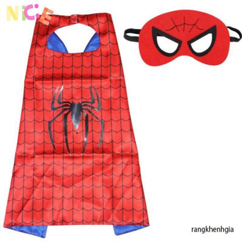 Áo Choàng Siêu Nhân Người Nhện Kèm Mặt Nạ Dành Cho Trẻ Em - Thời Trang Cosplay Siêu Anh Hùng Hấp Dẫn cho Bé Trai