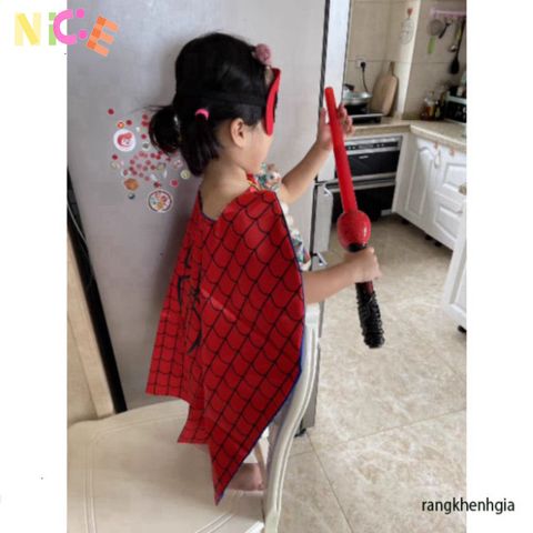 Áo Choàng Siêu Nhân Người Nhện Kèm Mặt Nạ Dành Cho Trẻ Em - Thời Trang Cosplay Siêu Anh Hùng Hấp Dẫn cho Bé Trai