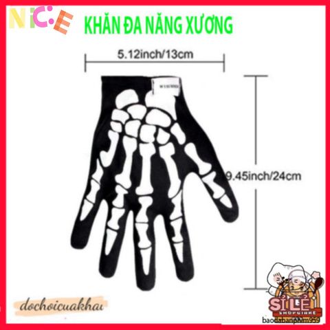 Khăn Đa Năng Đầu Lâu & Khẩu Trang Hình Xương - Vải Lanh Mát Mẻ 50cm, Phụ Kiện Thời Trang Độc Đáo Cho Người Yêu Thích Phiêu Lưu