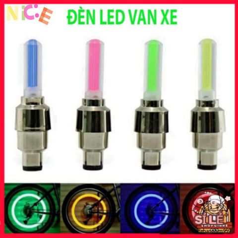 Đèn Led Phát Sáng Gắn Van Xe Đạp/Xe Máy - Tiết Kiệm Năng Lượng, Chống Nước, Tạo Điểm Nhấn Đặc Biệt Cho Chiếc Xe Của Bạn