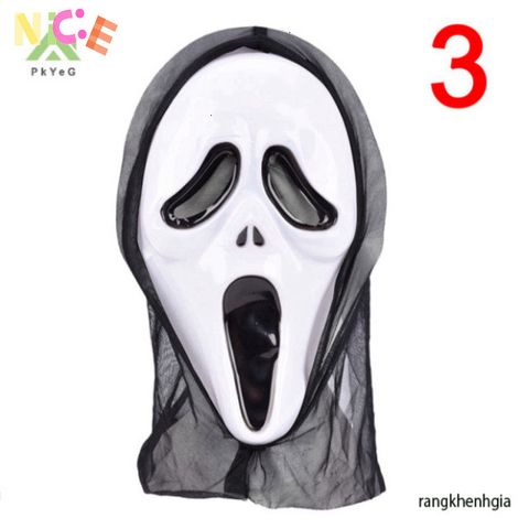 Mặt Nạ Halloween Kinh Dị Pkyeg Scream - Phụ Kiện Hóa Trang Unisex Cho Tiệc Ma Quái - Độc Đáo và Nổi Bật Cho Dịp Lễ Hội