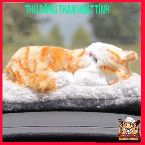Thú Bông Cún Bông Trắng - Khử Mùi Than Hoạt Tính, Trang Trí Xe Ô Tô Dễ Thương, Phụ Kiện Ngộ Nghĩnh Cho Không Gian Sống