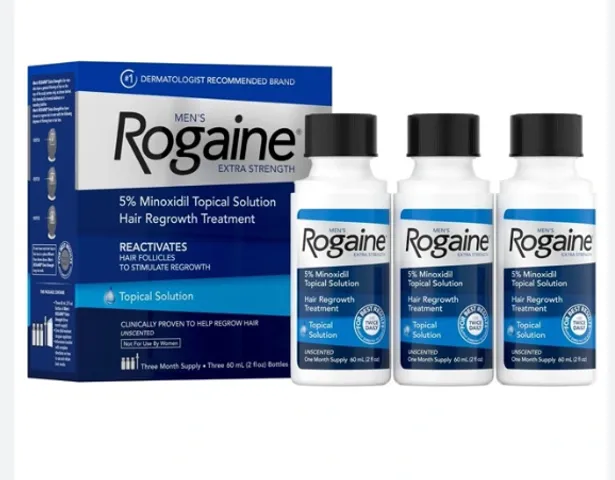 Bộ 3 chai Rogaine Men’s 5% Minoxidil Dưỡng Tóc - Giải pháp tóc dày khỏe cho nam giới, giảm rụng tóc do di truyền