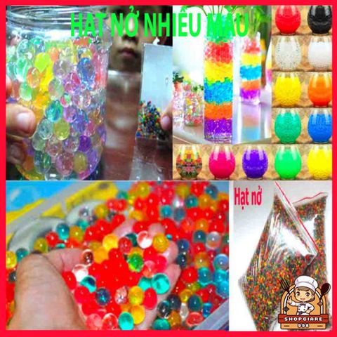 Bộ 10.000 Hạt Nở Màu Sắc Nhật Bản 100g - Trang Trí Cây Cảnh, Tạo Slime và Ngâm Nước Sáng Tạo