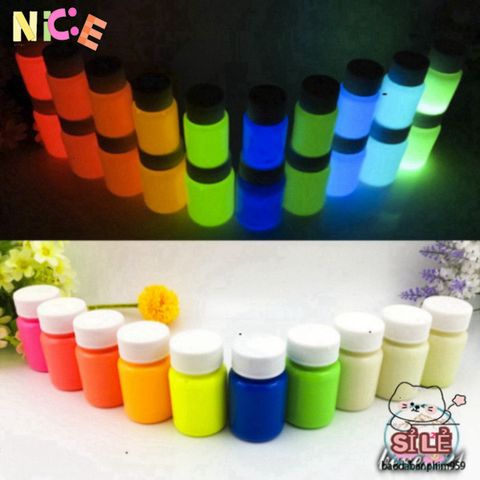 Sơn Dạ Quang 20ml 7 Màu Sắc - Phát Sáng Nổi Bật Cho Nghệ Thuật & Trang Trí - An Toàn, Dễ Dàng Sử Dụng