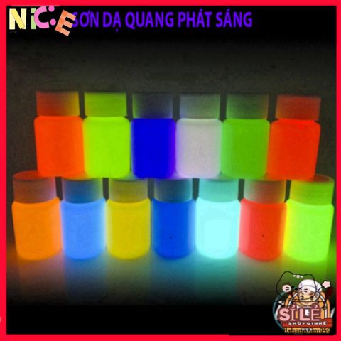 Sơn Dạ Quang 20ml 7 Màu Sắc - Phát Sáng Nổi Bật Cho Nghệ Thuật & Trang Trí - An Toàn, Dễ Dàng Sử Dụng