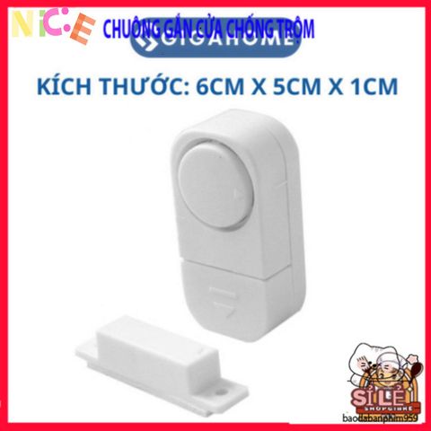 Bộ Chuông Báo Động Không Dây GIGAHOME - Bảo Vệ An Toàn Với Âm Thanh Lớn 90dB Cho Cửa Chính, Cửa Sổ, Dễ Dàng Lắp Đặt