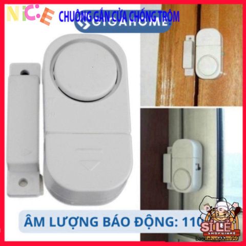Bộ Chuông Báo Động Không Dây GIGAHOME - Bảo Vệ An Toàn Với Âm Thanh Lớn 90dB Cho Cửa Chính, Cửa Sổ, Dễ Dàng Lắp Đặt
