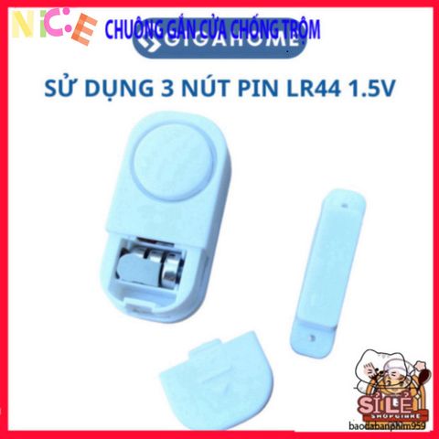 Bộ Chuông Báo Động Không Dây GIGAHOME - Bảo Vệ An Toàn Với Âm Thanh Lớn 90dB Cho Cửa Chính, Cửa Sổ, Dễ Dàng Lắp Đặt