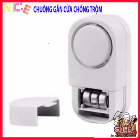 Chuông Báo Động Không Dây Gắn Cửa - Cảm Biến Âm Thanh Lớn 90dB, Dễ Lắp Đặt, Có Công Tắc Nguồn và Pin Tích Hợp
