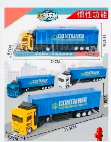 Đồ Chơi Xe Ô Tô Tải Container Chạy Bằng Đà 668 - Phát Triển Tư Duy Sáng Tạo Cho Trẻ Em, Màu Sắc Nổi Bật, Chất Liệu Lành Tính