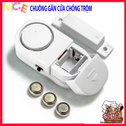 Bộ 2 Chuông Chống Trộm Không Dây - Thiết Bị An Ninh Cửa Bảo Vệ Tài Sản 24/7 với Âm Thanh Báo Động Mạnh Mẽ