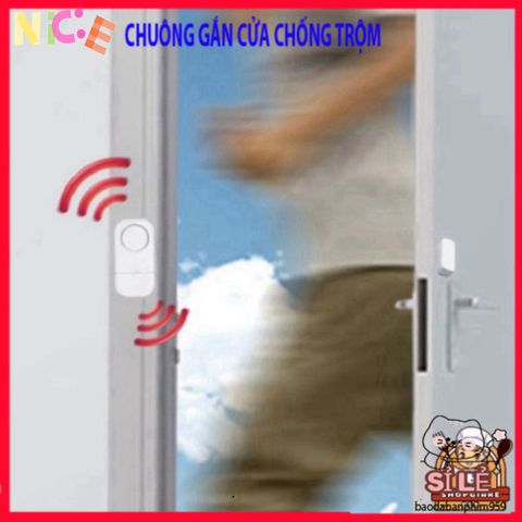 Bộ 2 Chuông Chống Trộm Không Dây - Thiết Bị An Ninh Cửa Bảo Vệ Tài Sản 24/7 với Âm Thanh Báo Động Mạnh Mẽ
