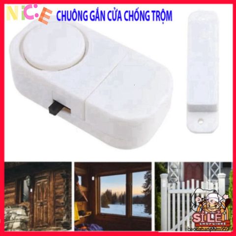 Bộ 2 Chuông Chống Trộm Không Dây - Thiết Bị An Ninh Cửa Bảo Vệ Tài Sản 24/7 với Âm Thanh Báo Động Mạnh Mẽ
